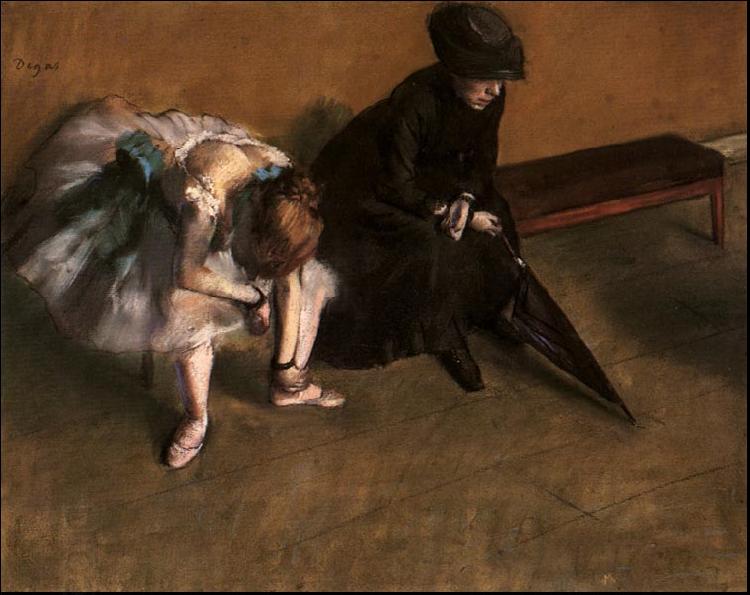 Edgar Degas Waiting China oil painting art
